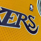 1984-85 LAKERS JOHNSON #32 Yellow Retro Top Quality Hot Pressing NBA Jersey