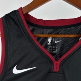 22-23 HEAT JAQUEZ JR. #11 Black Top Quality Hot Pressing NBA Jersey