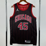 25-26 BULLS JORDAN #45 Black Top Quality Hot Pressing NBA Jersey (Trapeze Edition) 飞人版