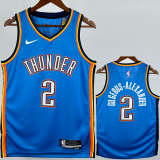 22-23 OKC Thunder GILGEOUS-ALEXANDER #2 Blue Top Quality Hot Pressing NBA Jersey