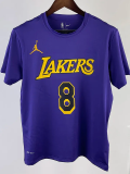 2023 LAKERS BRYANT #8 Purple Quick drying T-shirt (Trapeze Edition) 飞人版