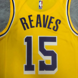 22-23 LAKERS REAVES #15 Yellow Top Quality Hot Pressing NBA Jersey(圆领)