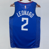 22-23 Clippers LEONARO #2 Blue Top Quality Hot Pressing NBA Jersey