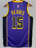 22-23 LAKERS REAVES #15 Purple Top Quality Hot Pressing NBA Jersey (Trapeze Edition)