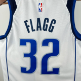 22-23 Dallas Mavericks FLAGG #32 White Top Quality Hot Pressing NBA Jersey(V领)