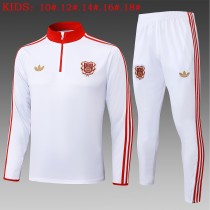 25-26 Bayern High Quality Kids Half Pull Tracksuit