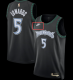 TIMBERWOLVES EDWARDS #5 Black Retro Top Quality Hot Pressing NBA Jersey
