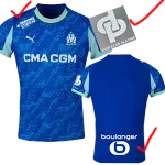 25-26 Marseille Away Fans Soccer Jersey