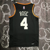 KNICKS Glory version ROSE #4 Black Top Quality Hot Pressing NBA Jersey