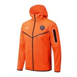 22-23 PSG Orange Hoodie Jacket Tracksuit#F411
