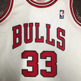 1998 BULLS PIPPEN #33 White Retro Top Quality Hot Pressing NBA Jersey