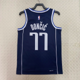 22-23 Dallas Mavericks DONCIC #77 Blue Top Quality Hot Pressing NBA Jersey (Trapeze Edition)