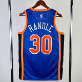 23-24 KNICKS RANDLE #30 Blue City Edition Top Quality Hot Pressing NBA Jersey