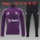 25-26 Man Utd High Quality Kids Half Pull Tracksuit