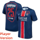 24-25 PSG Home Champions Of Europe 25 ICI C'EST Paris Player Version Soccer Jersey