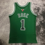 2008-09 BULLS ROSE #1 Green Retro Basketball Jersey