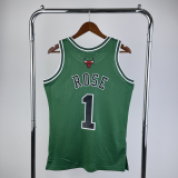 2008-09 BULLS ROSE #1 Green Retro Basketball Jersey