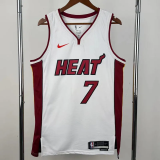 HEAT ANTETOKOUNMPO.#7 White Top Quality Hot Pressing NBA Jersey (V领）