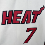 HEAT ANTETOKOUNMPO.#7 White Top Quality Hot Pressing NBA Jersey (V领）