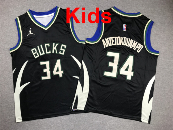 2026  Bucks Top Quality Hot Pressing Kids NBA Jersey