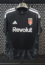 26-27 Como Black Goalkeeper Fans Soccer Jersey