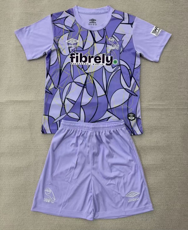 26-27 Sheffield Wednesday Purple GoalKeeper Kids Soccer Jersey
