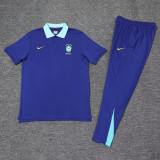 25-26 Brazil Fancy blue Polo Tracksuit