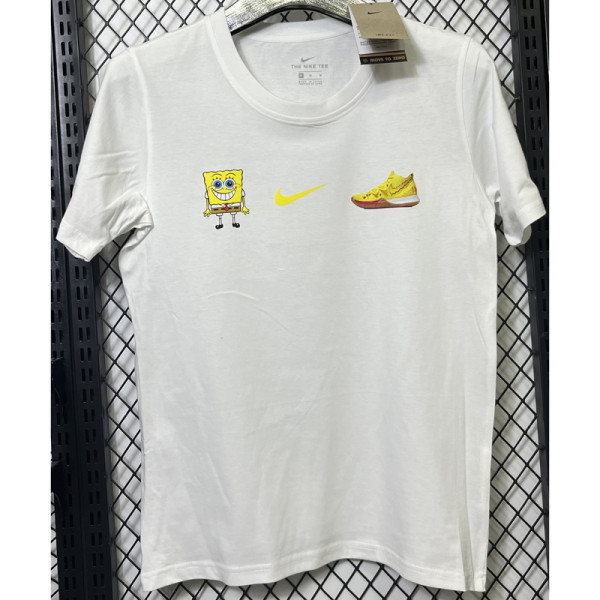 T124 NK White High Quality Casual T-Shirt #海绵宝宝