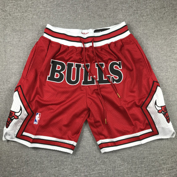 BULLS Red City Edition Top Quality NBA Pocket Pants #公牛