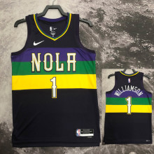 22-23 Pelicans WILLIAMSON #1 Black City Edition Top Quality Hot Pressing NBA Jersey