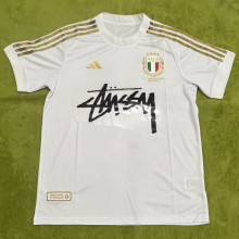 2023 Italy White 125th Anniversary Edition Fans Soccer Jersey (带广告)