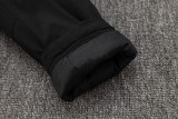 24-25 Napoli Black Hooded Windbreaker Fabric Cotton Coat #G237