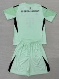 25-26 Bayern Green Goalkeeper Kids Soccer Jersey