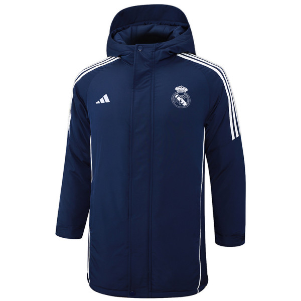 24-25 RMA Royal Blue Hooded Windbreaker Fabric Cotton Coat #G211(白标)