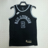 22-23 SA Spurs LEONARD #2 Black Top Quality Hot Pressing NBA Jersey (Retro Logo)