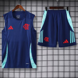 24-25 Flamengo Royal blue Tank top and shorts suit