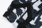 C2502 Jordan Black white Casual Short Pants #破冰斑白