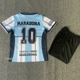 2001 Argentina MARADONA 10# Commemorative Edition Kids Retro Soccer Jersey