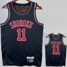 2023 SHOHOKU RUKAWA #11 Black Top Quality Hot Pressing NBA Jersey (带标）