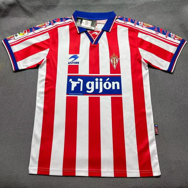 1999-2000 Gijon Home Retro Soccer Jersey
