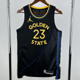 24-25 WARRIORS GREEN #23 Black Top Quality Hot Pressing NBA Jersey (Trapeze Edition) 飞人版