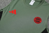 25-26 Bayern Army green Tank top and shorts suit
