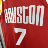 ROCKETS DURANT #7 Red Retro Top Quality Hot Pressing NBA Jersey