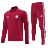 25-26 Bayern Jujube red Jacket Tracksuit