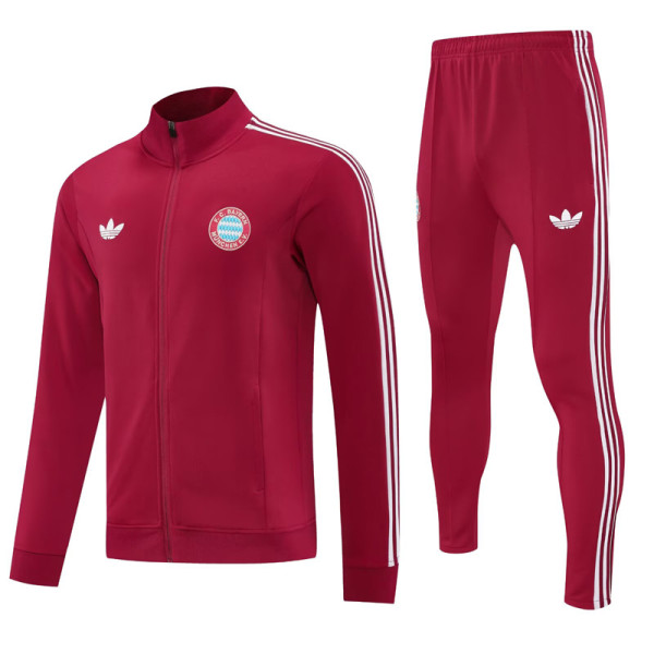 25-26 Bayern Jujube red Jacket Tracksuit