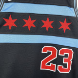 2019 BULLS JORDAN #23 Black City Edition Top Quality Hot Pressing NBA Retro Jersey