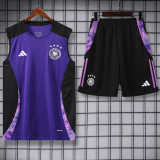 24-25 Germany Purple Black Tank top and shorts suit