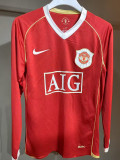 2006-2007 Man Utd Home 长袖球员 Long Sleeve Retro Soccer Jersey