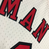 1998 BULLS RODMAN #91 White Retro Top Quality Hot Pressing NBA Jersey