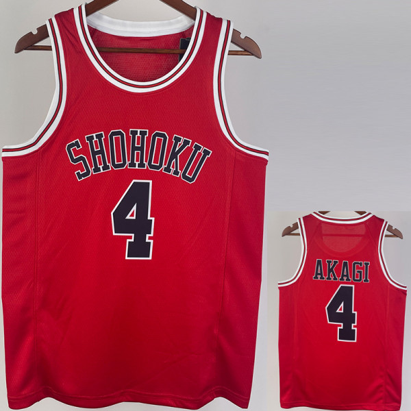 2023 SHOHOKU AKAGI #4 Red Top Quality Hot Pressing NBA Jersey